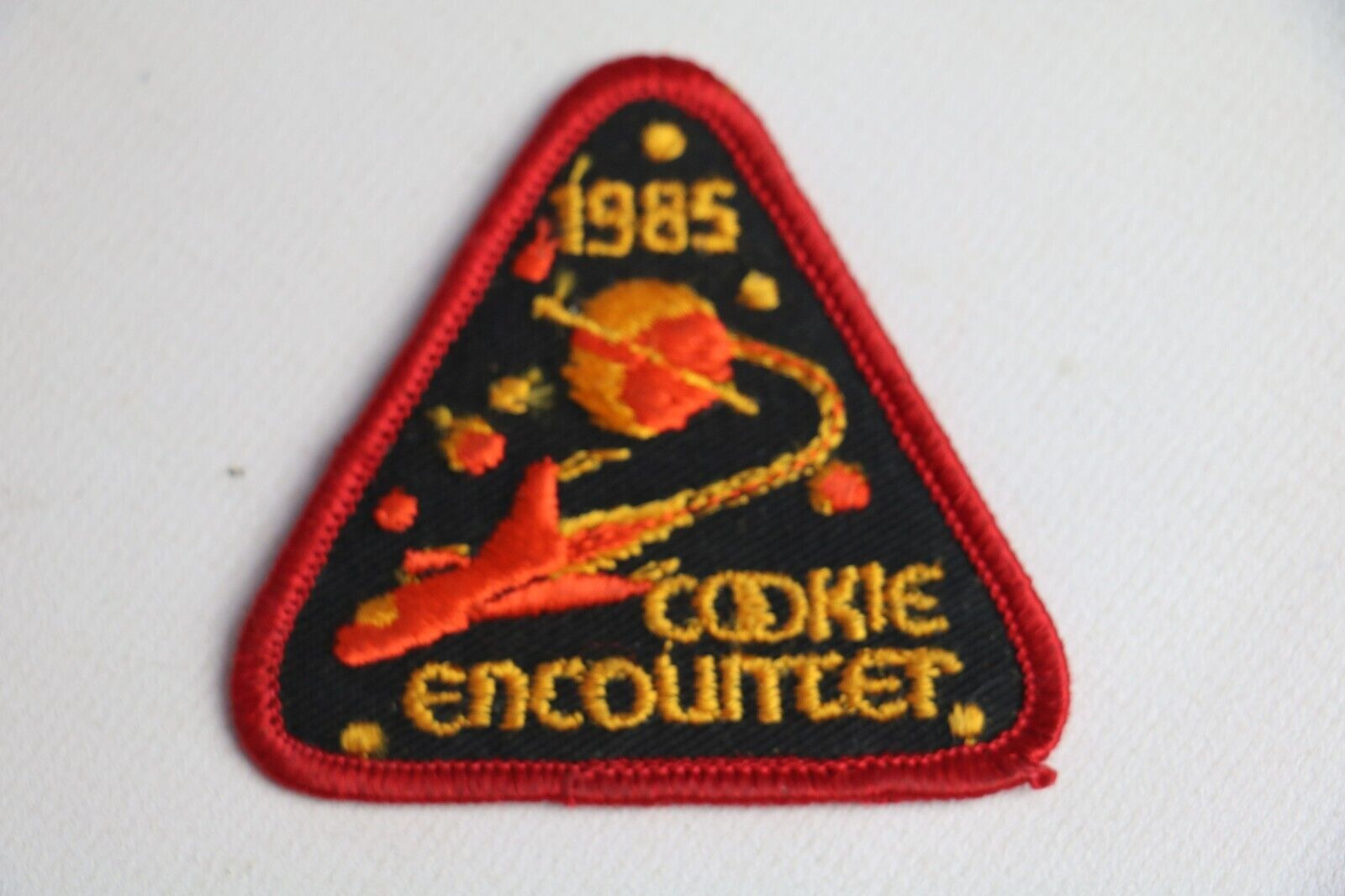 Vintage Girl Scouts 1985 Cookie Encounter Spaceship Patch 2.75\