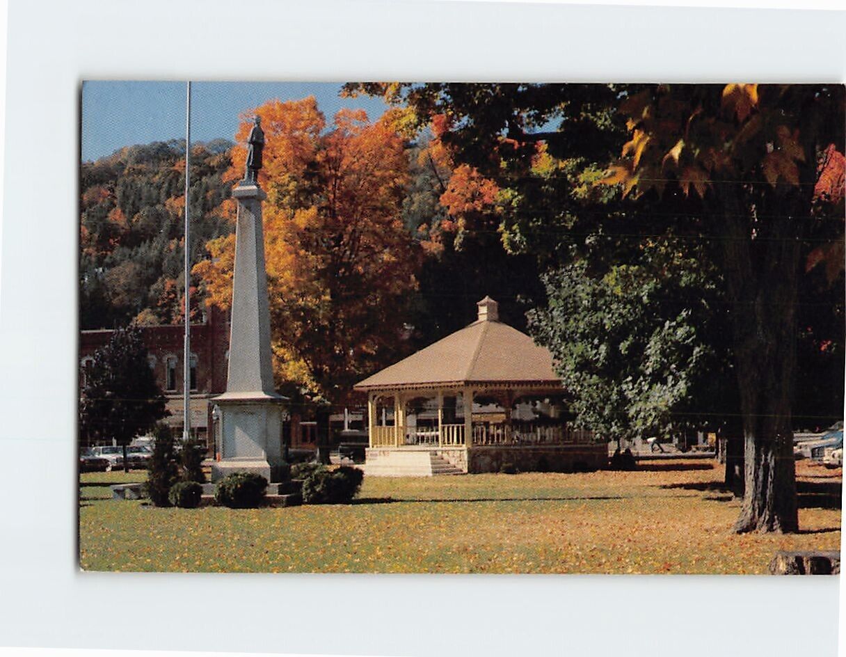 Postcard Gazebo Bandstand Civil War Monument Courthouse Square Pennsylvania USA