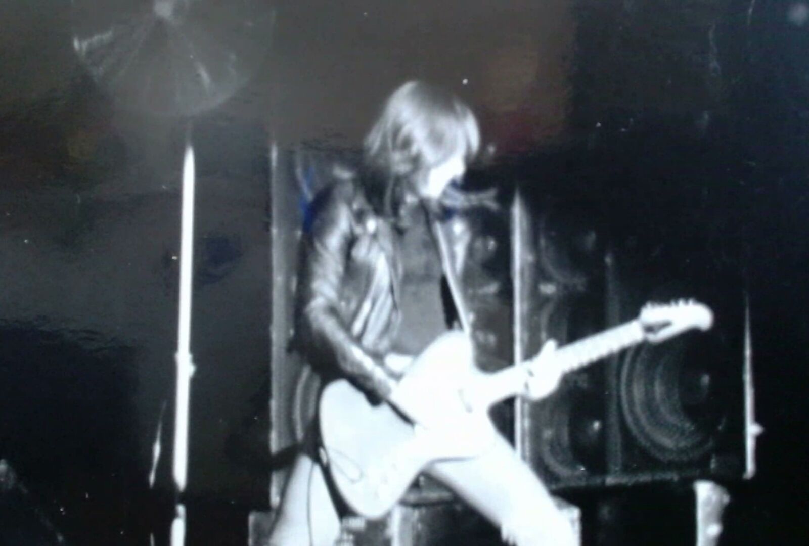 Vintage B&W Photo 1970\'s Rocker Guitarist Musician