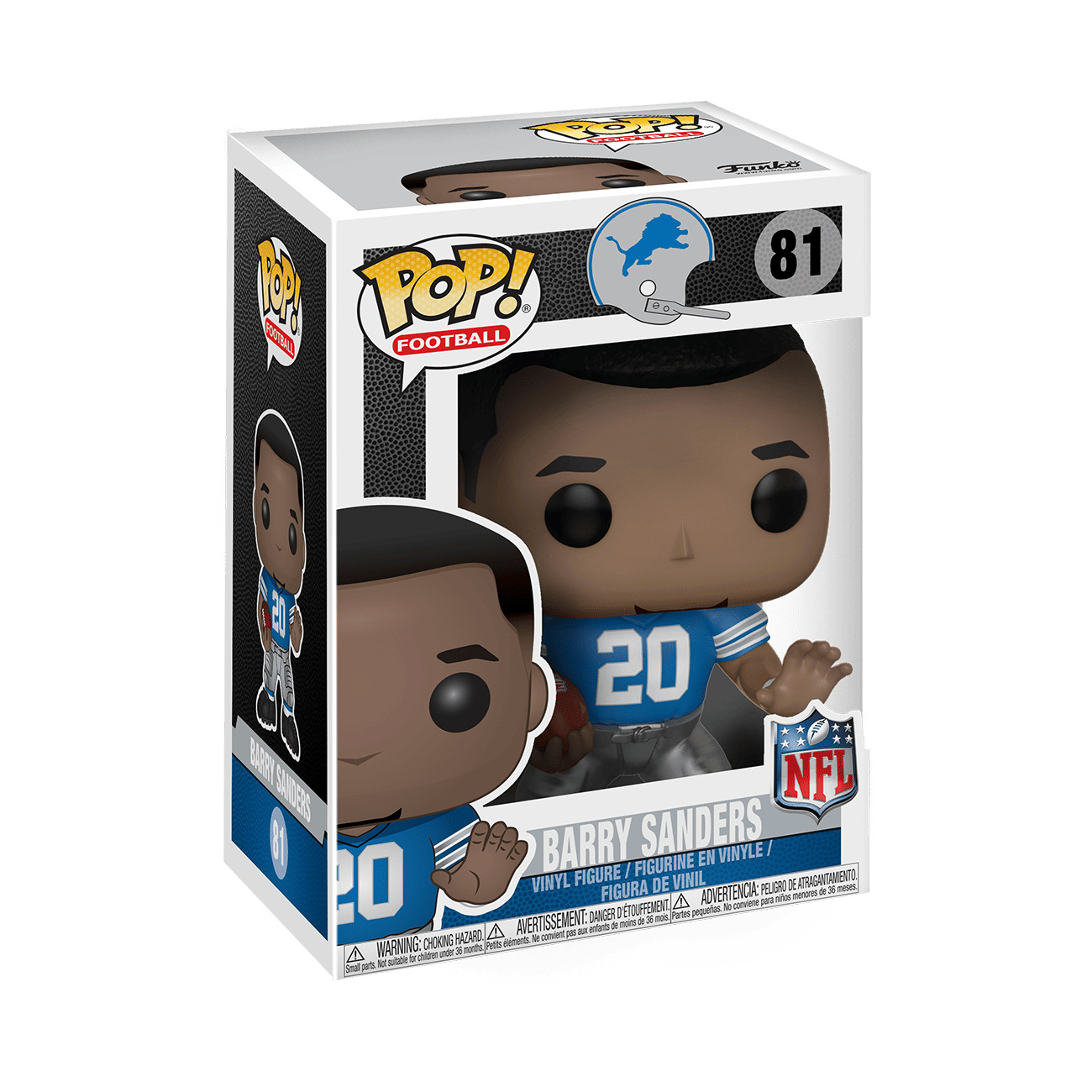 Funko POP Football NFL Legends Lions Home - Barry Sanders #81 with Protector