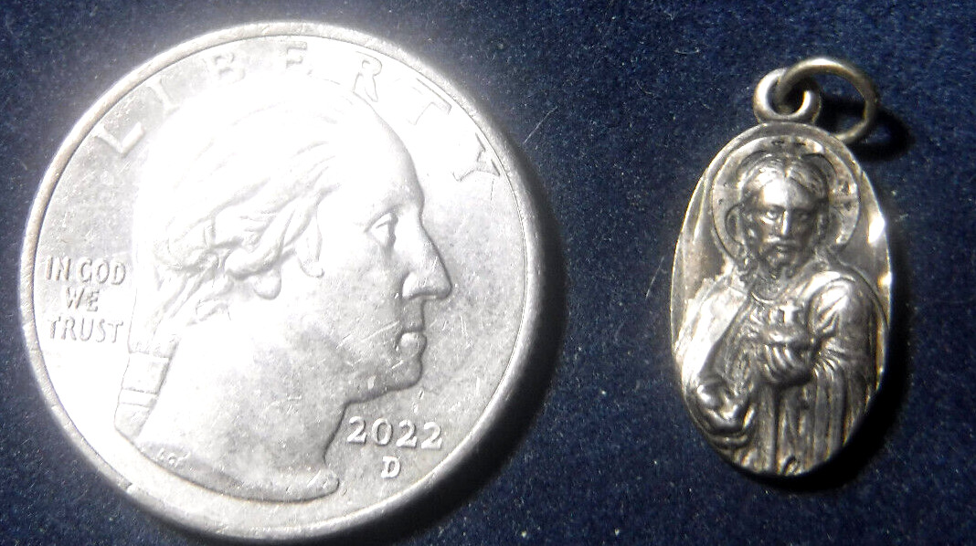 Sterling Silver Vintage Scapular Medal
