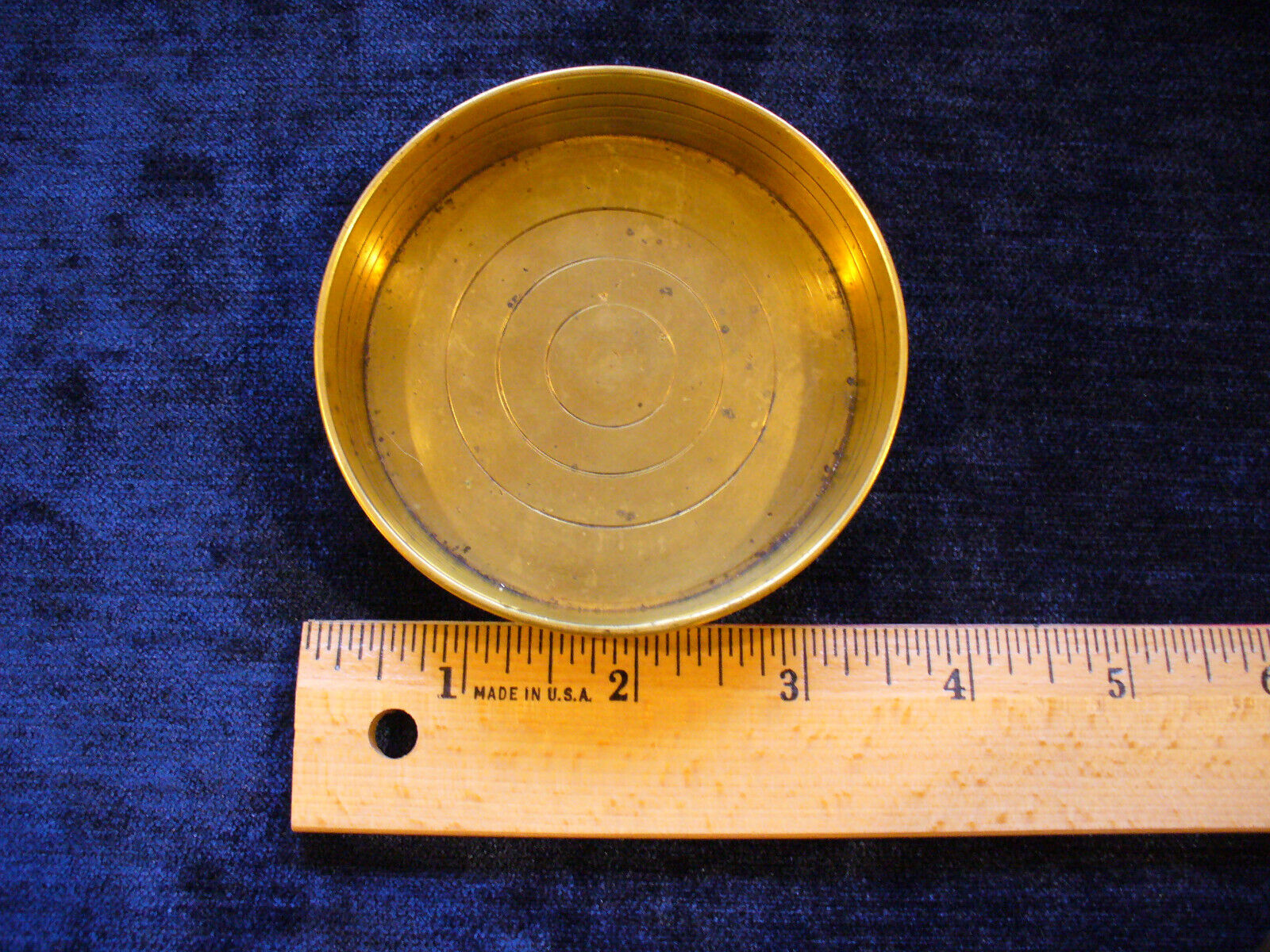 Antique Small Brass Desk Tidy Shallow Dish