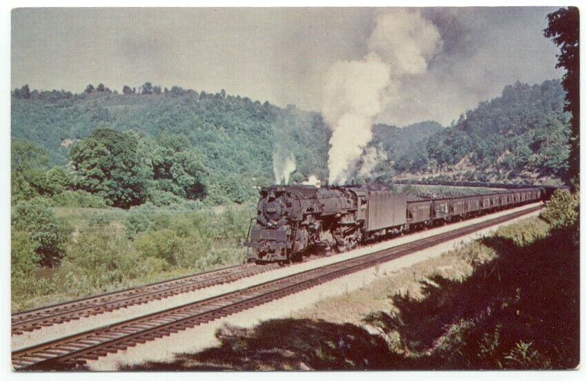 Chesapeake & Ohio Railroad Train Steam Engine Locomotive 2741 Postcard