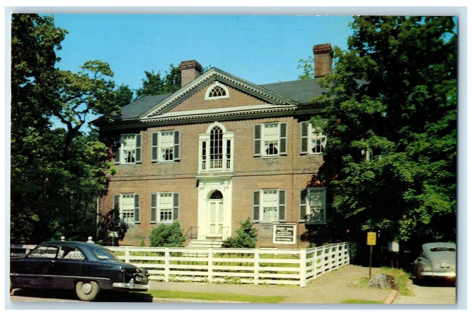 c1950's Liberty Hall Building House Classic Car Museum Frankfort KY Postcard