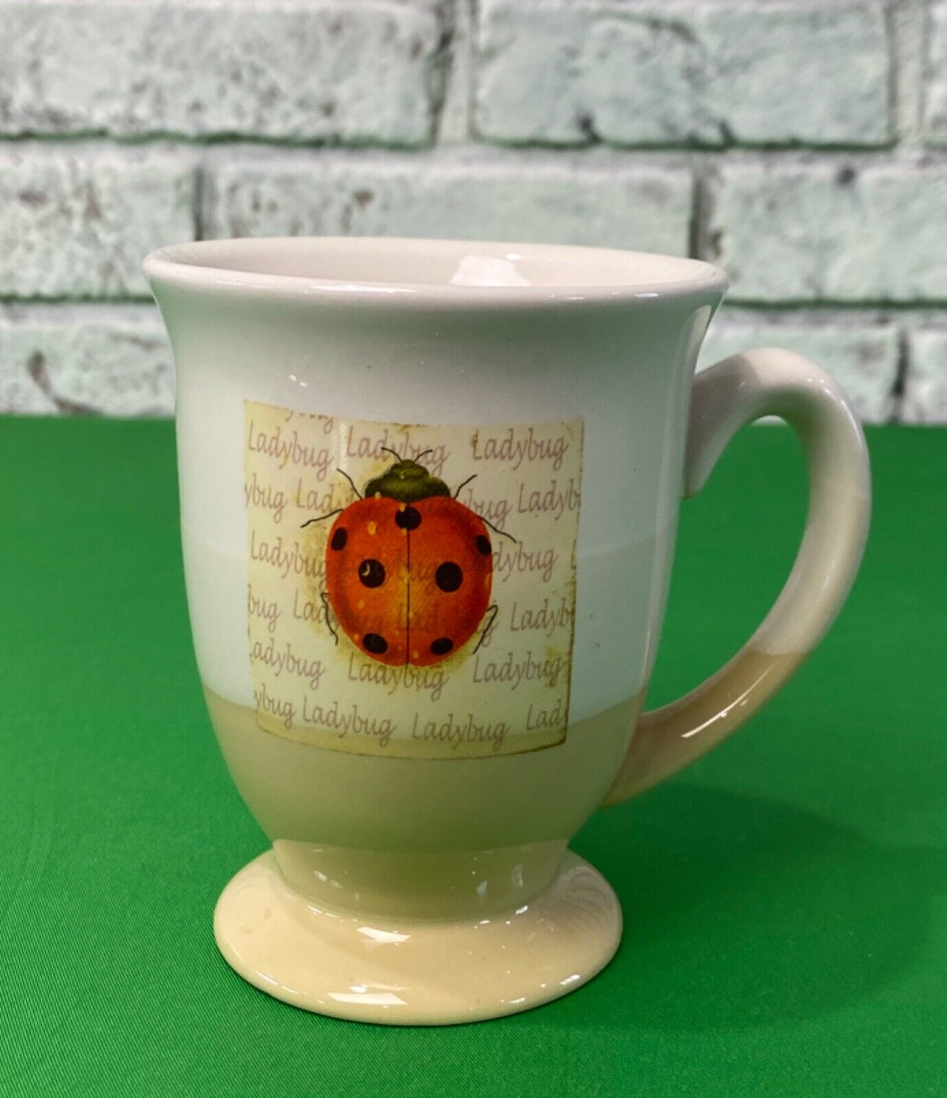 Ceramic Ladybug Footed Irish Coffee Mug - 8oz Tea Cup with Handle