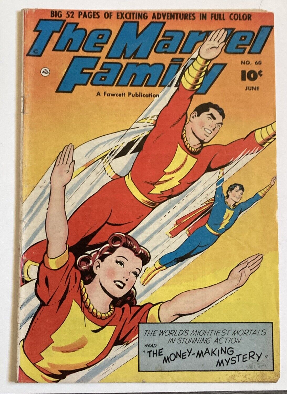 THE MARVEL FAMILY #60- 1951 FAWCETT. The Money Making Mystery Good Cond