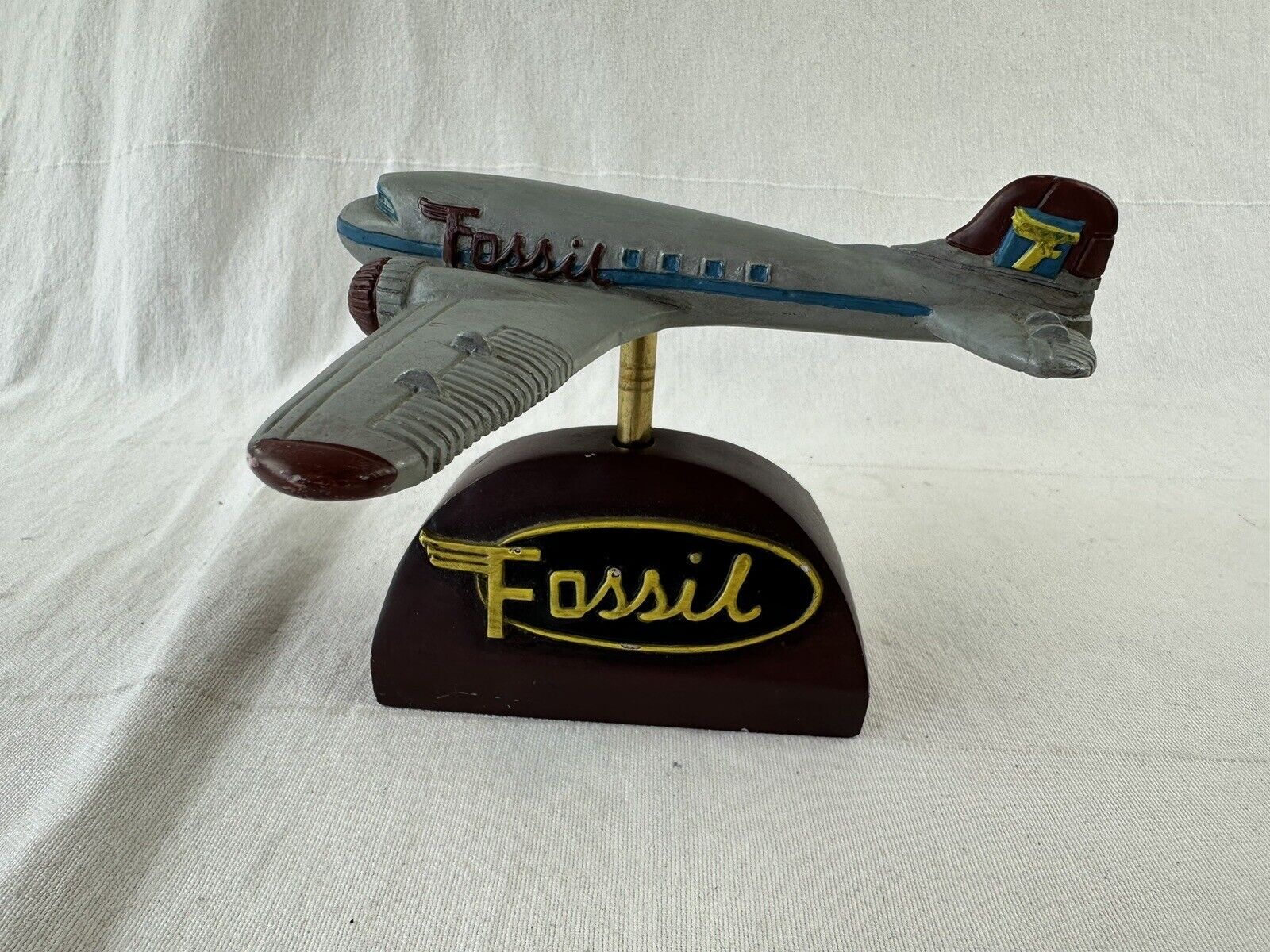 FOSSIL Dealer Collector Store Display Advertising Airplane Plane Aviation Figure