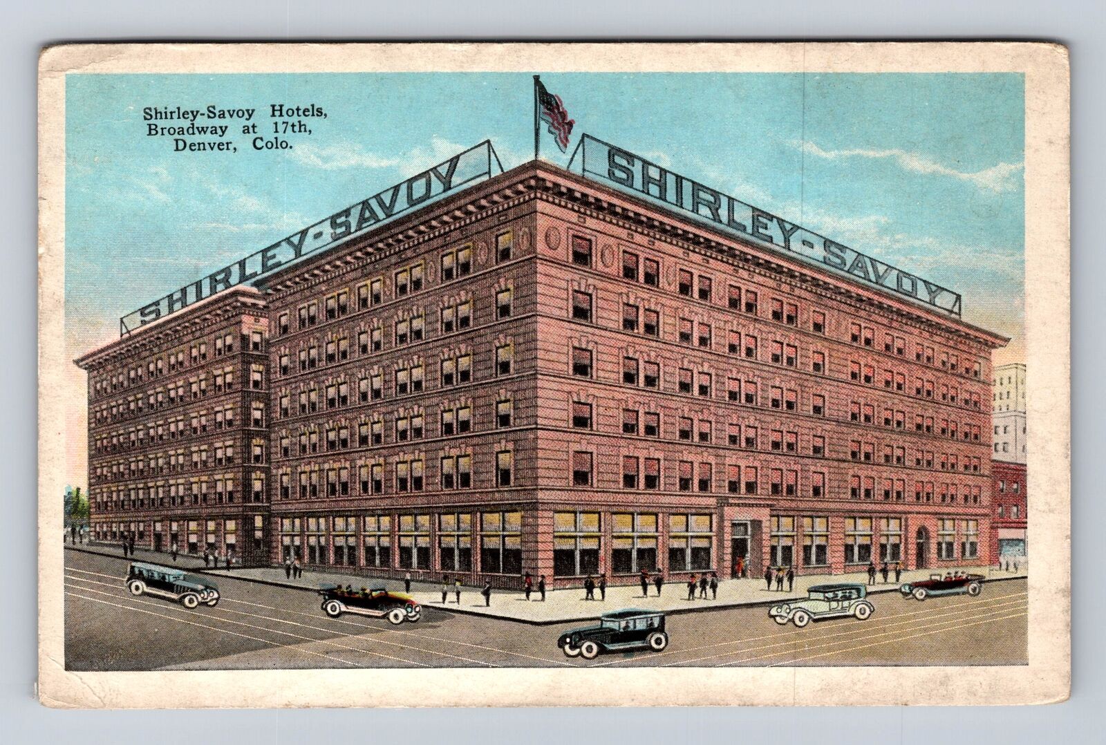Denver CO-Colorado, Shirley Savoy Hotels, Advertisement, Vintage Postcard