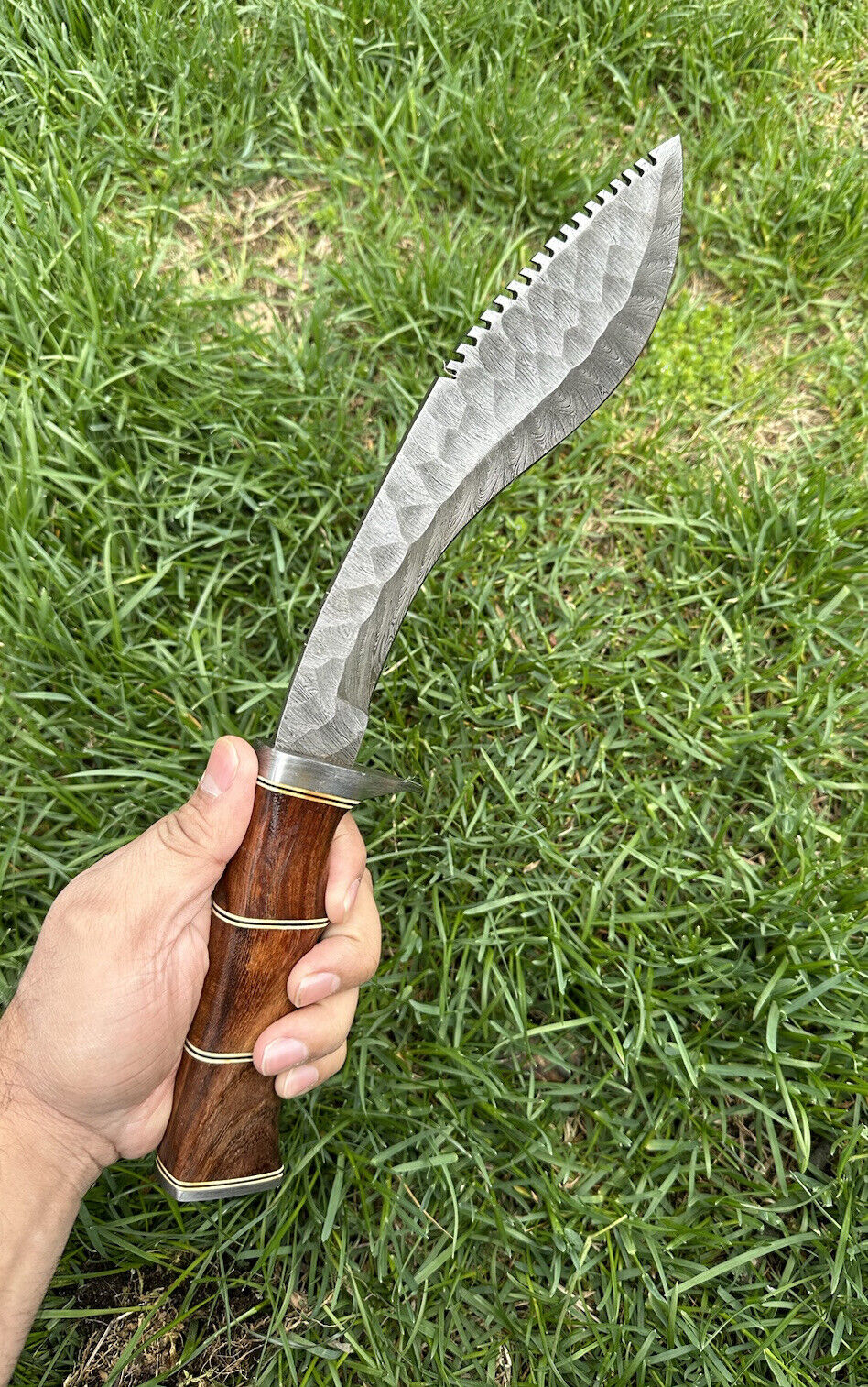 Custom Camping Kukri Machete Hunting Sport-Knife Survival Camping Damascus blade