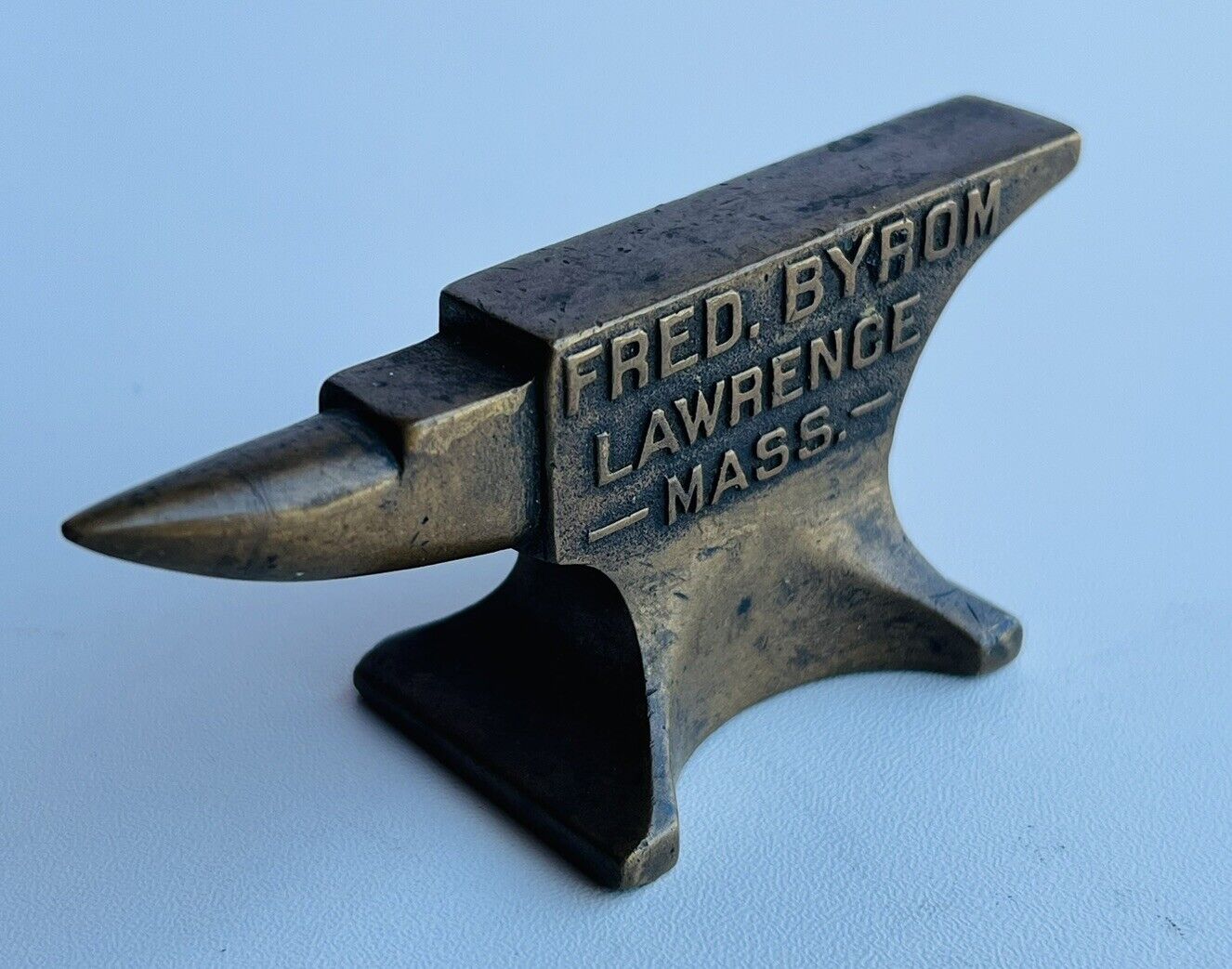 Brass Castings And Babbitt Metals Mini Advertising Anvil Fred Byrom Mass. RARE