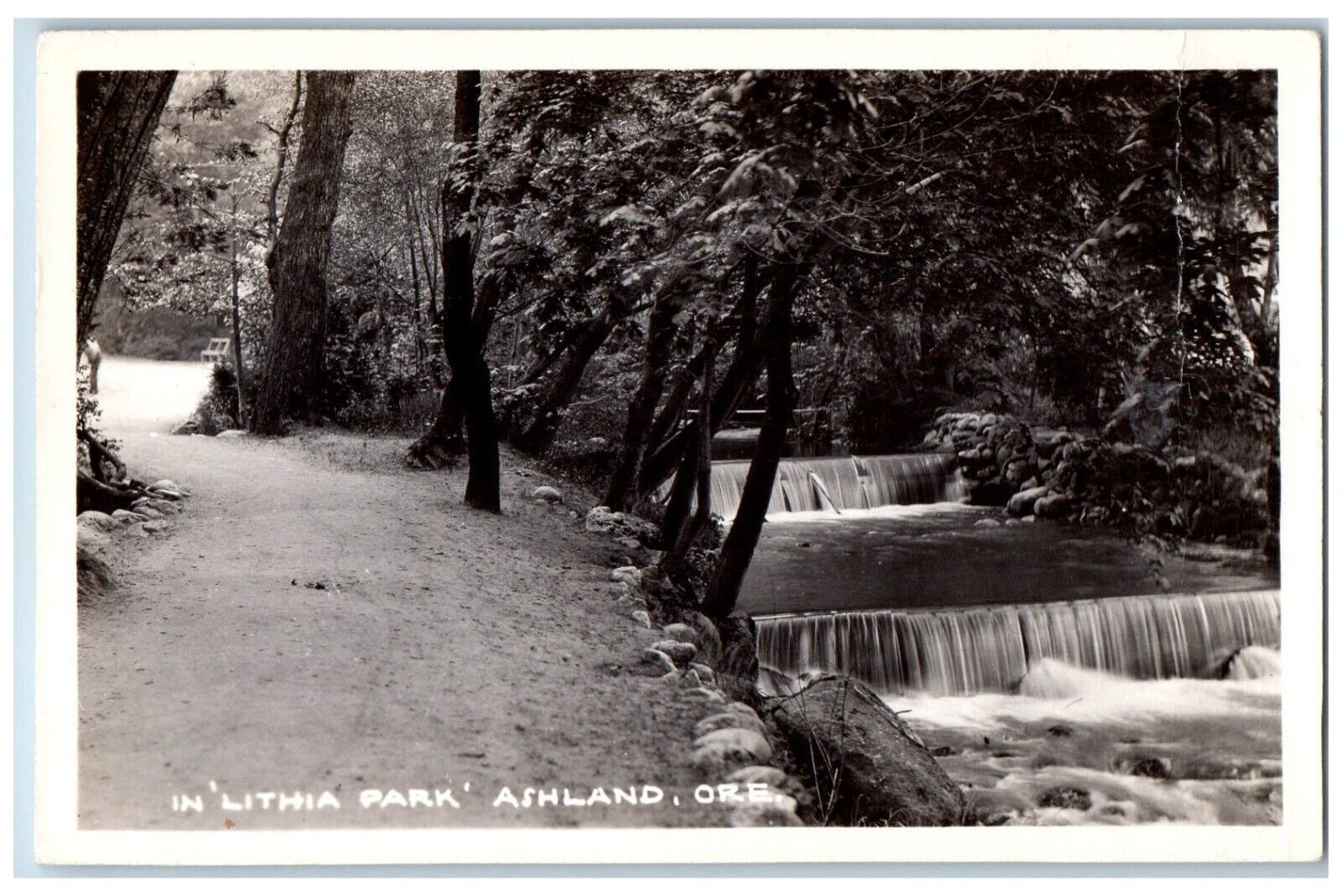 Ashland Oregon OR Postcard RPPC Photo View In Lithia Park 1947 Posted Vintage