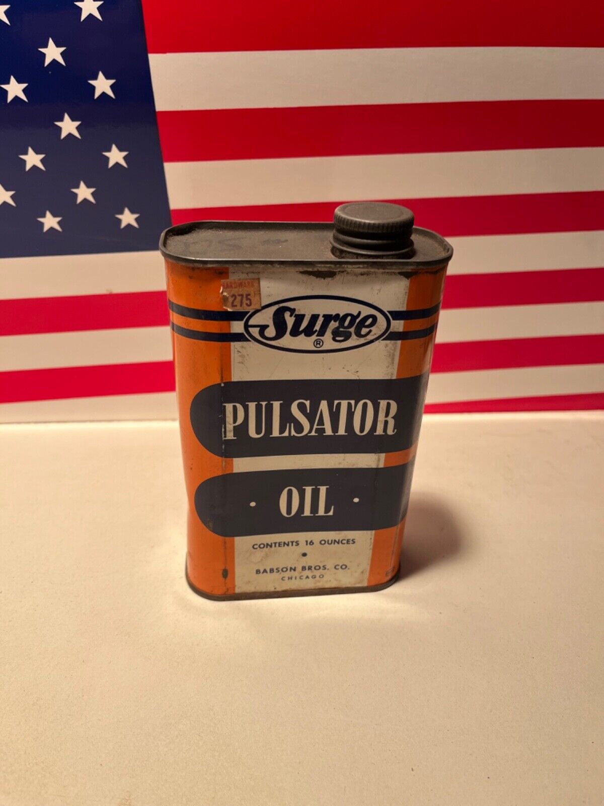 Vintage Surge Pulsator Oil 1 Pint Full Can, New old stock. never o[pened