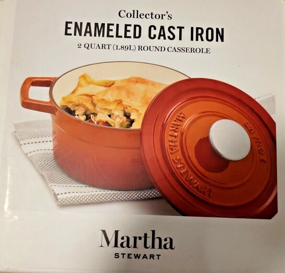 Martha Stewart Collector's 2 Quart Enameled Cast Iron Dutch Oven