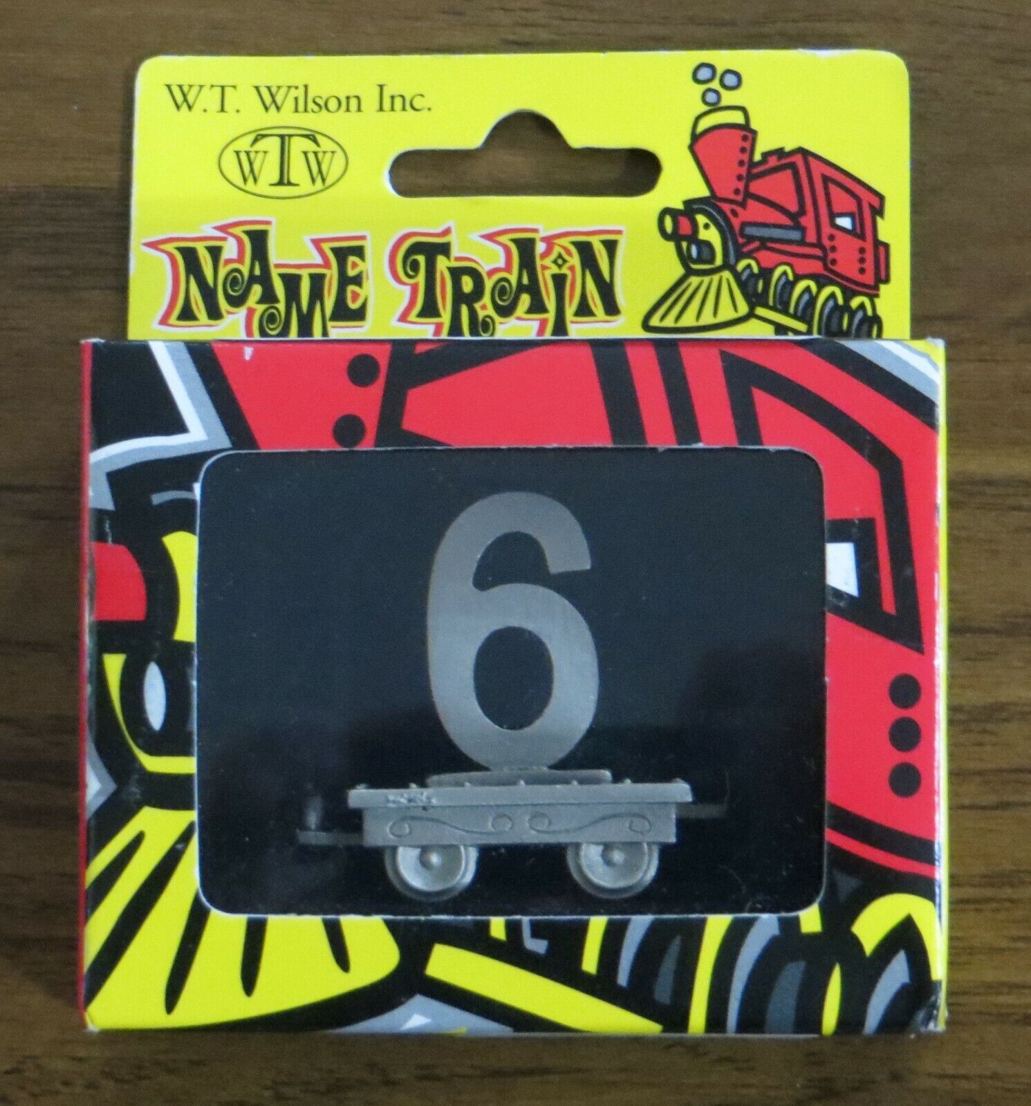 WT Wilson (WTW) Lead Free Pewter Name Train Number 6 - Made in USA - NEW in Box