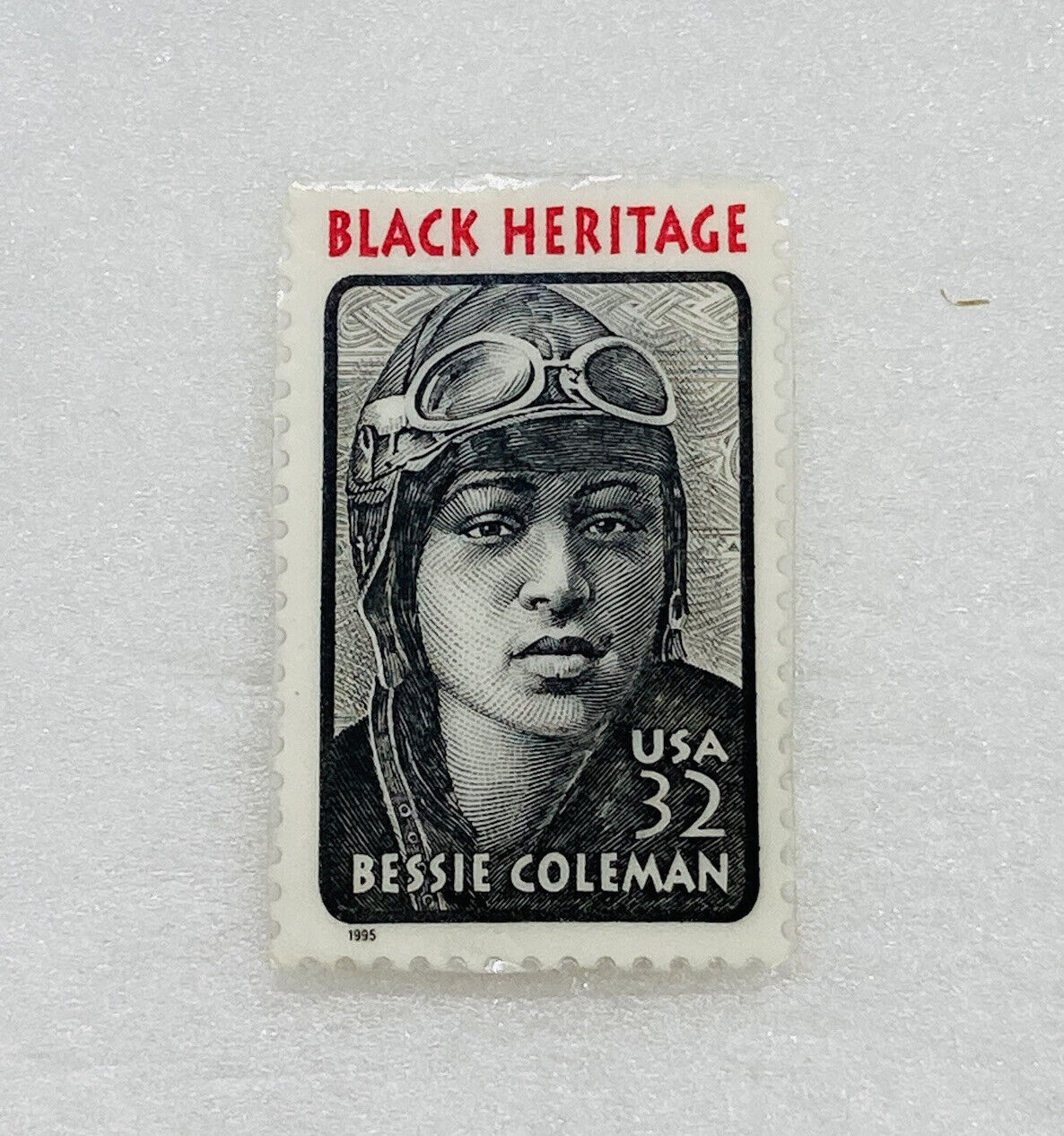 Vintage Bessie Coleman 32 Cent USA Laminated Fridge Magnet Black Heritage 6