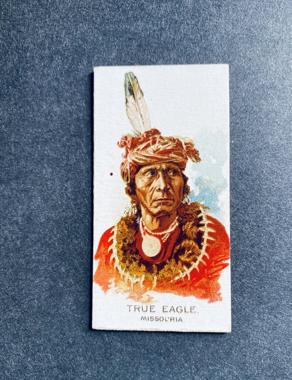 1888 N2 Allen & Ginter American Indian Chiefs True Eagle Missouria.