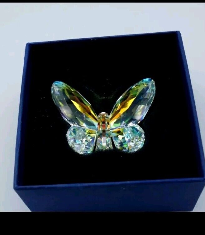 SWAROVSKI Aurora Borealis, Crystal Butterfly  Figurine MULTI COLOR NEW In Box 