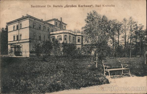 Germany Sanitatsrat Dr. bartel\'s Grobes Kurhaus Postcard 10c stamp Vintage