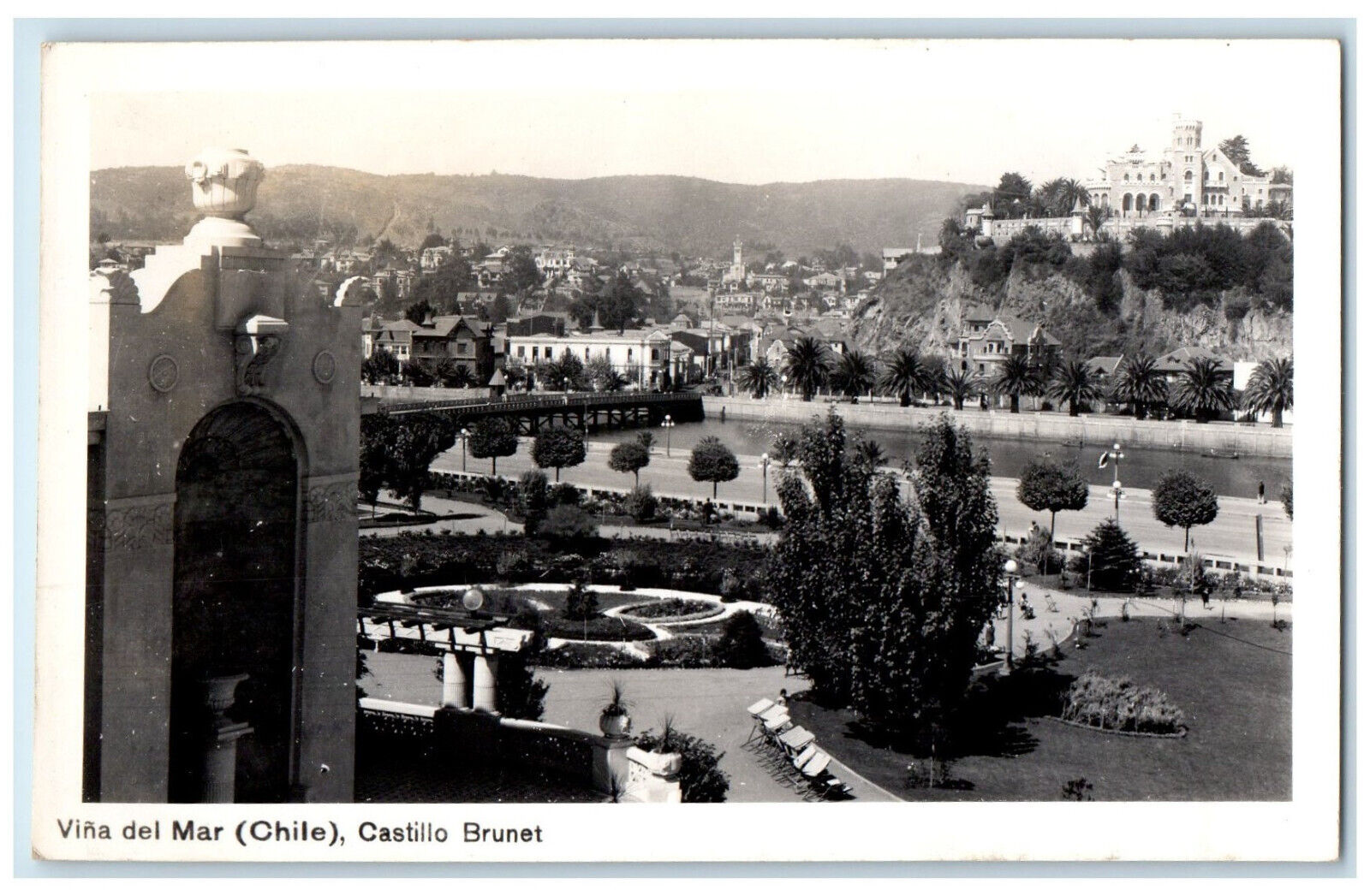c1940\'s Brunet Castle Vina Del Mar (Chile) RPPC Photo Vintage Unposted Postcard