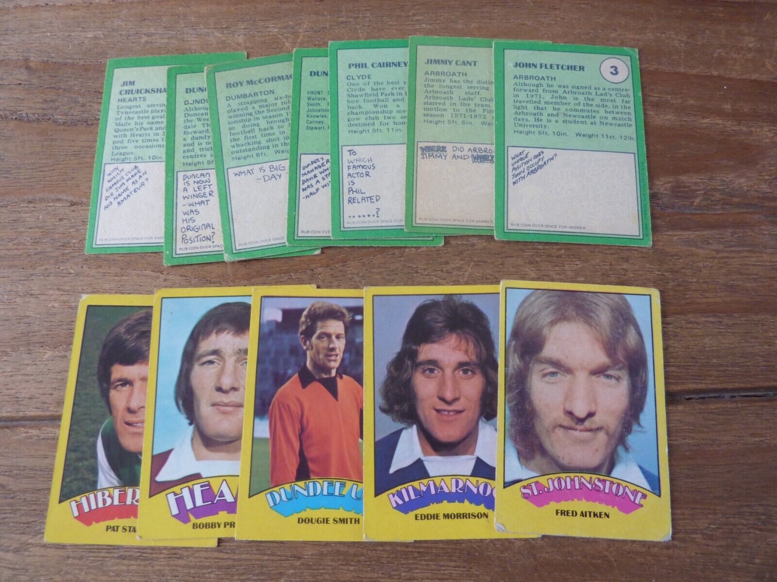A&BC Scottish Football Green Back Cards - From 1974 - Pick Your Card Numbers