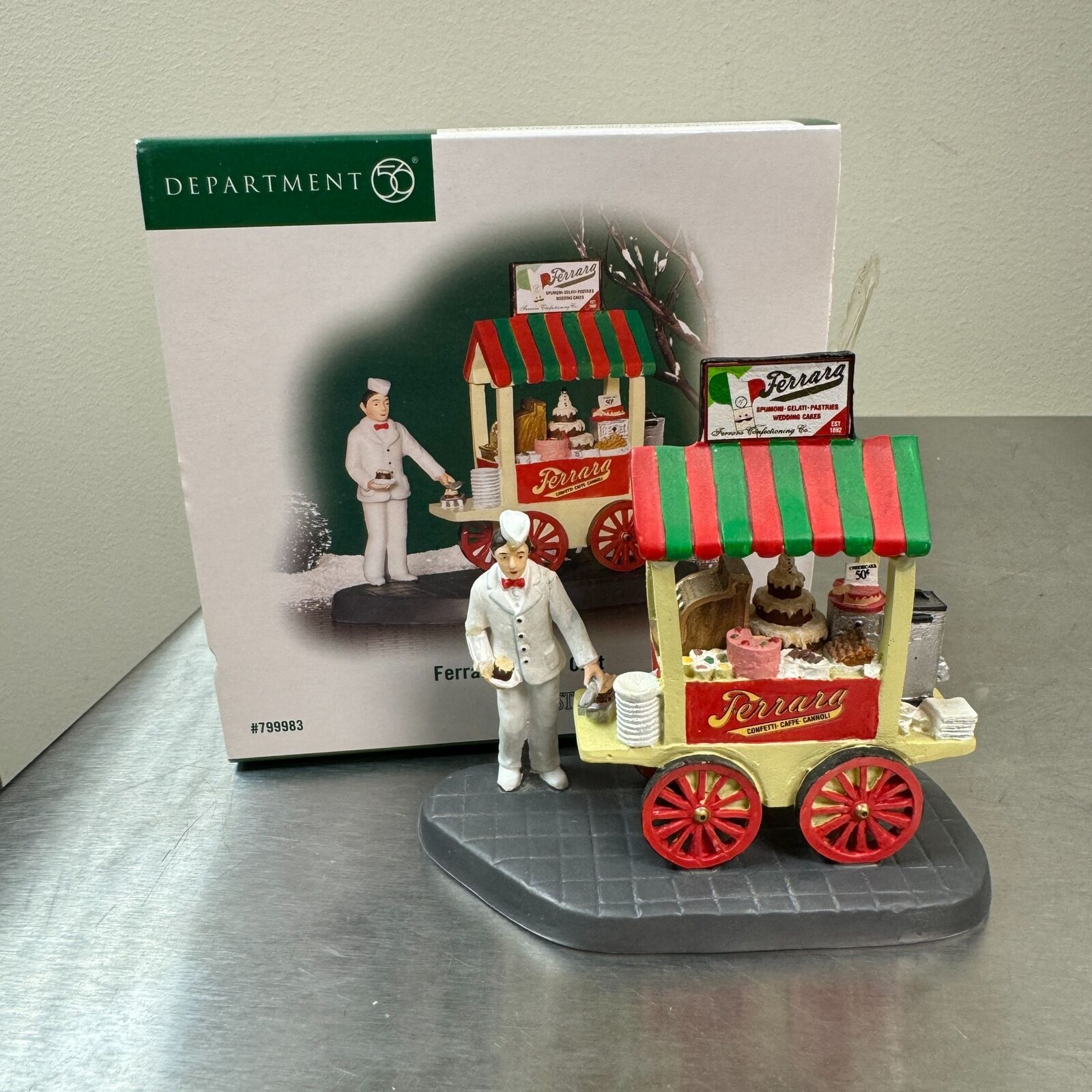Department 56 - FERRARA BAKERY CART - #799983 Christmas in the City Figurine