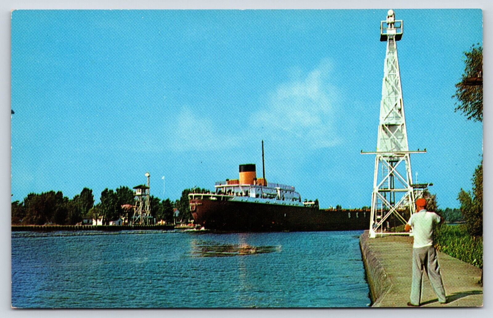 Vintage Postcard The Channel Between Presque Isle Mainland Erie Pennsylvania