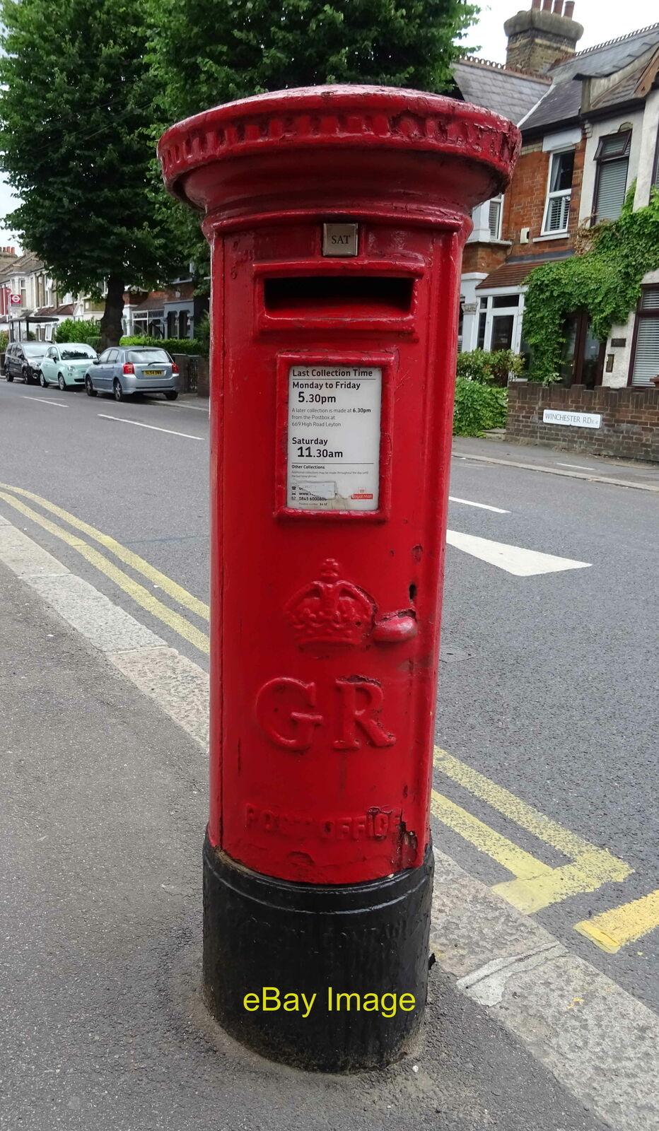 Photo 6x4 George V postbox on Winchester Road, Highams Park Woodford Post c2019