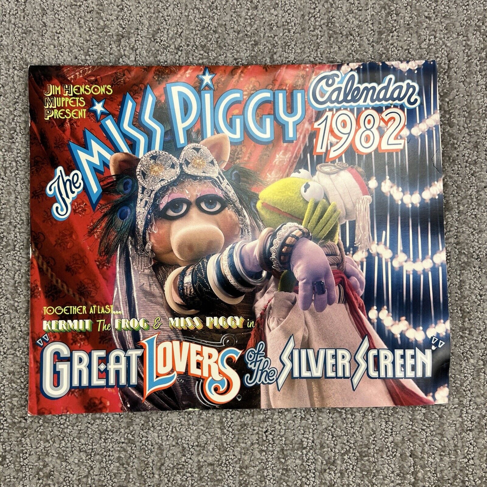 Miss Piggy & Kermit Calendar Silver Screen Lovers Jim Henson Muppets 1982