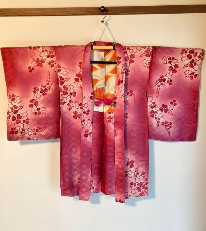 Japanese Antique Long Haori Pure Silk 