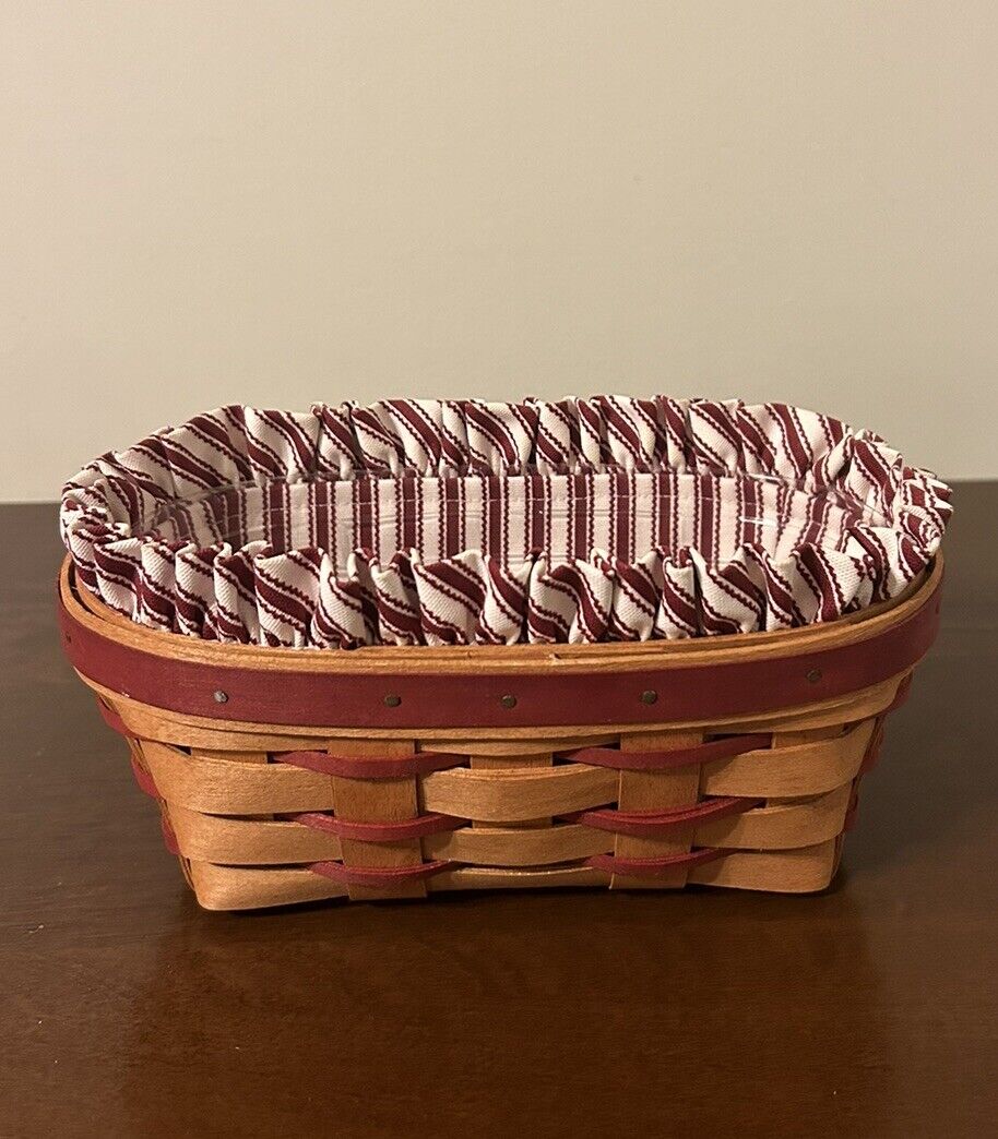 1994 Valentines Longaberger Sweetheart Basket Be Mine With Liner & Protector EUC