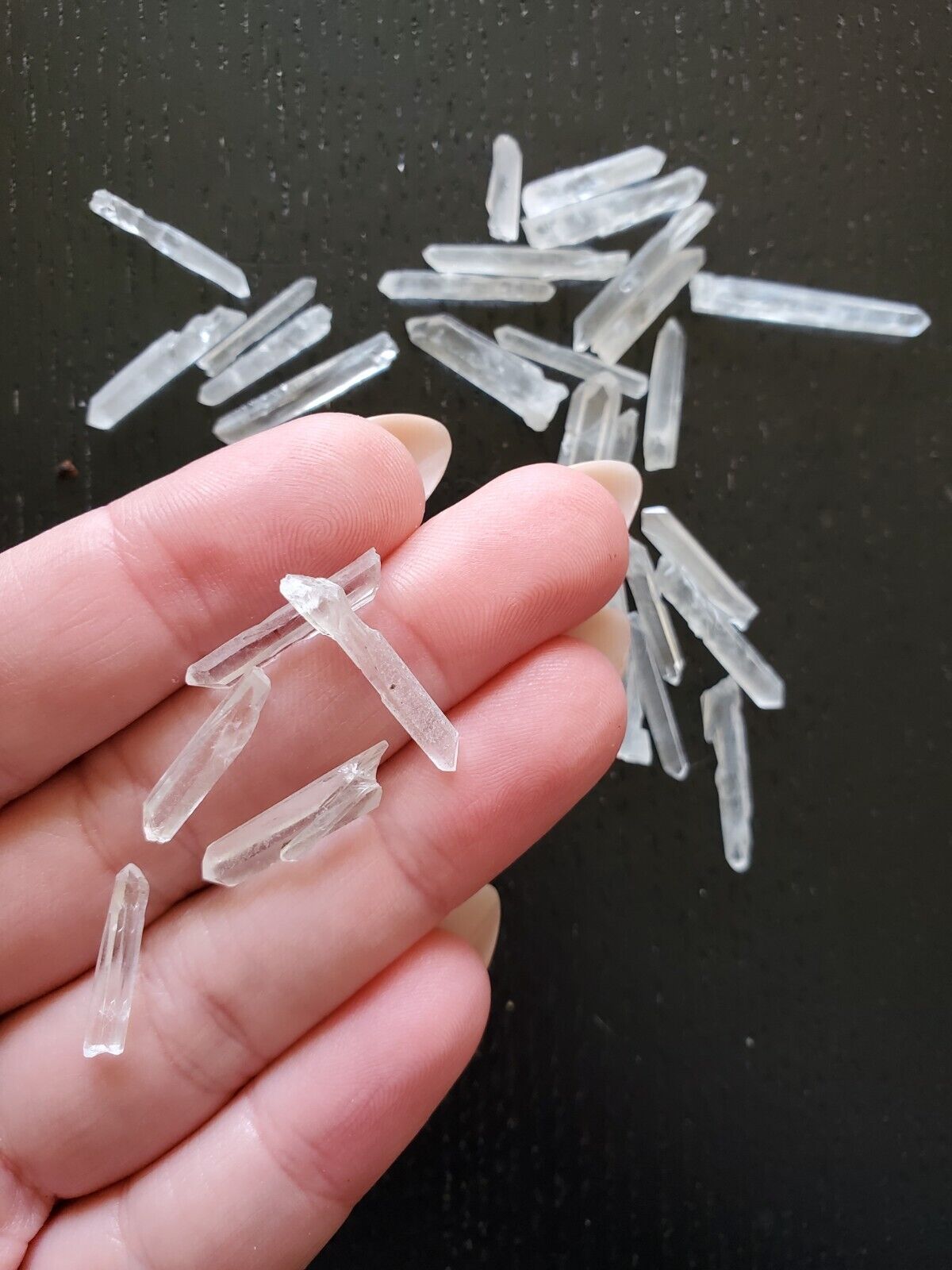 10g Lumerian Seed Quartz Crystal Shards Lot 30pcs For Jewelry, Crafts, Art