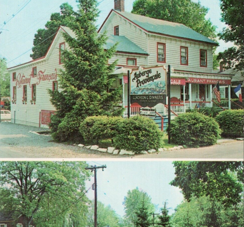 Auberge Provencale, Restaurant Francais, Main St, Chester, NJ 1950s VTG Postcard