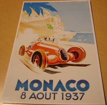 Grand Prix MONACO 1937 Géo Ham Size: 10x15cm POSTCARD