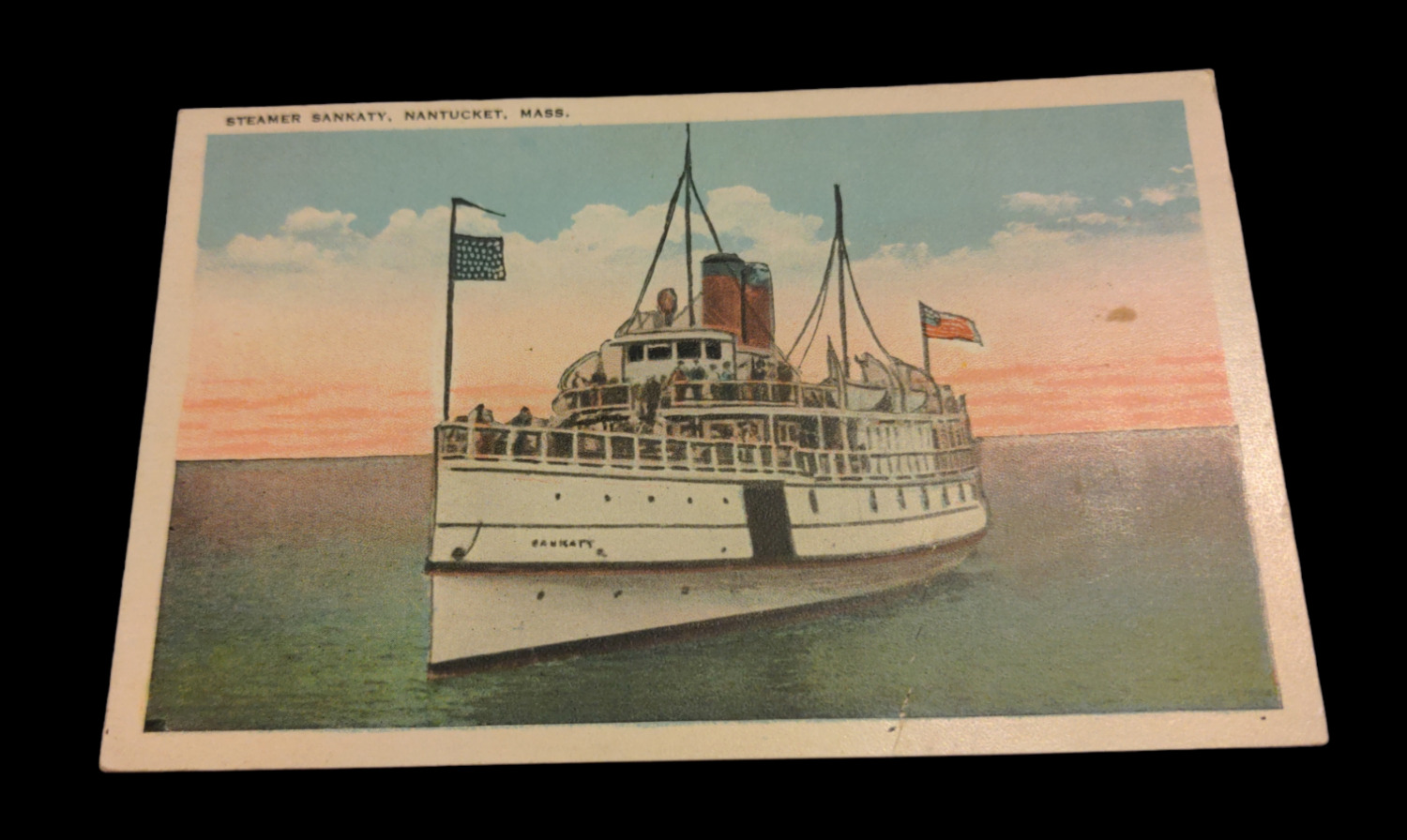 Nantucket, MA - Steamer Sankaty Vintage Postcard