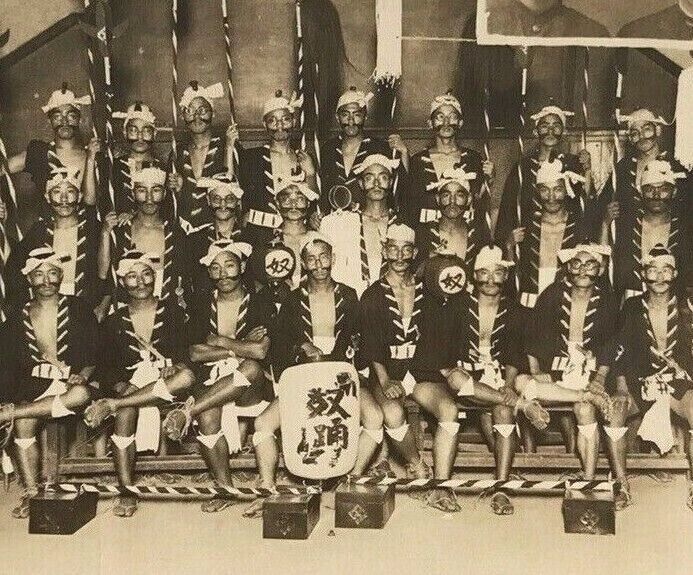 Early Photo Japanese Festival School Class Men Costumes Japan 1900s-1920s