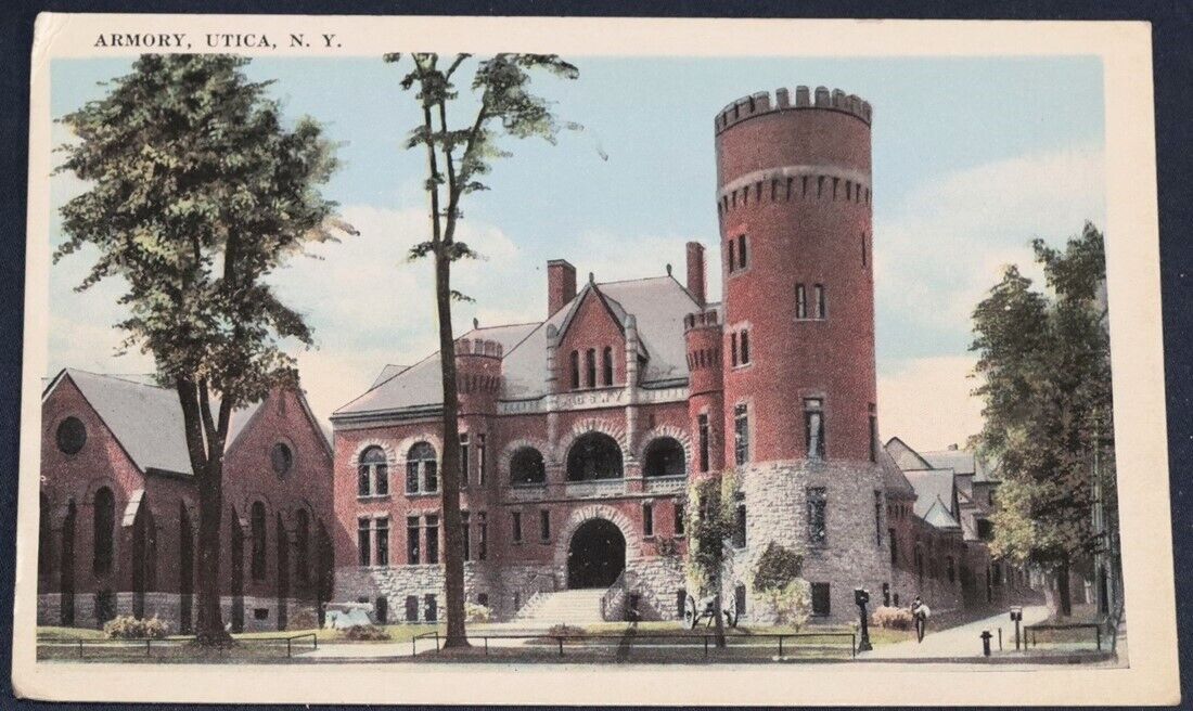 Armory, Utica, NY Postcard 