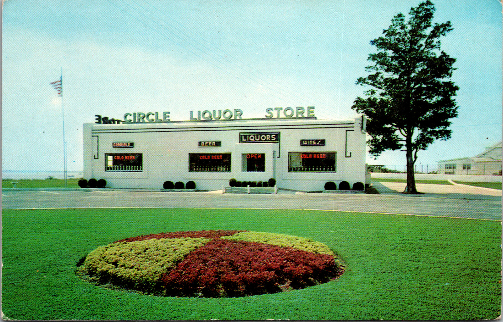 Vintage C. 1940\'s-50\'s Circle Liquor Store Summers Point New Jersey NJ Postcard