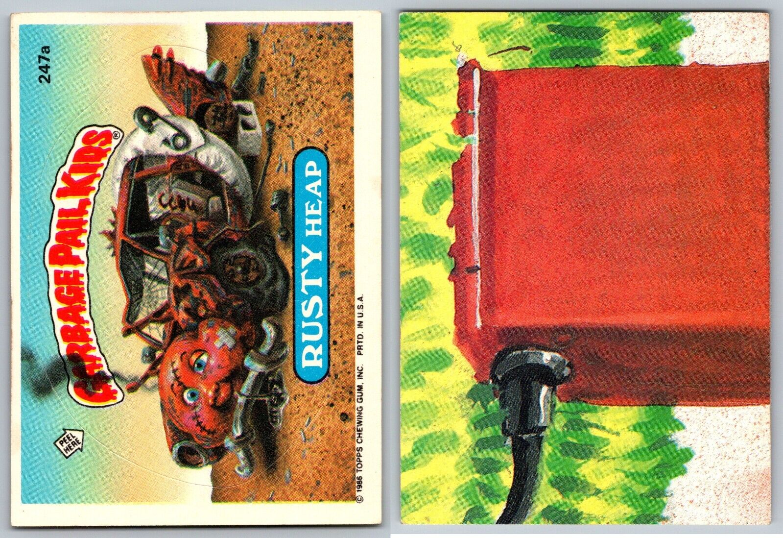 1986 Topps Garbage Pail Kids Vintage GPK Original Series 6 RUSTY Heap 247a