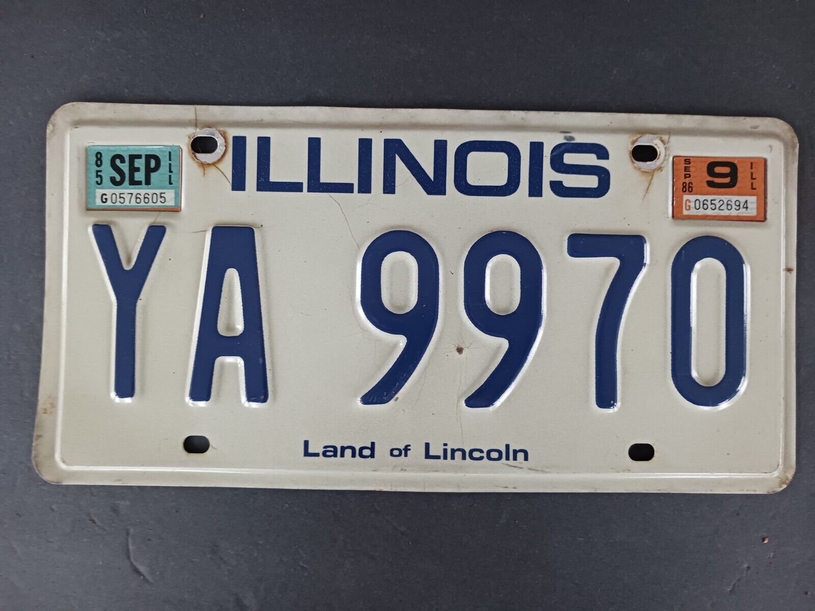 🔥 1985 Illinois IL License Plate YA 9970 🔥