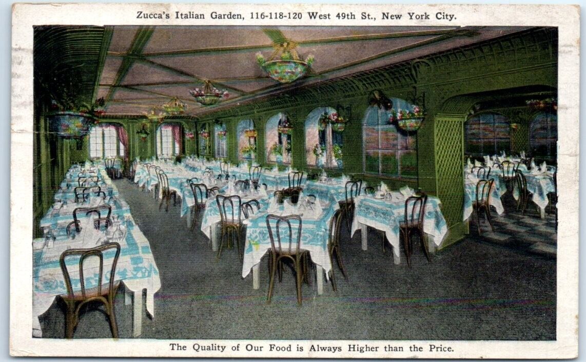 Postcard - Zucca\'s Italian Garden - New York City, New York