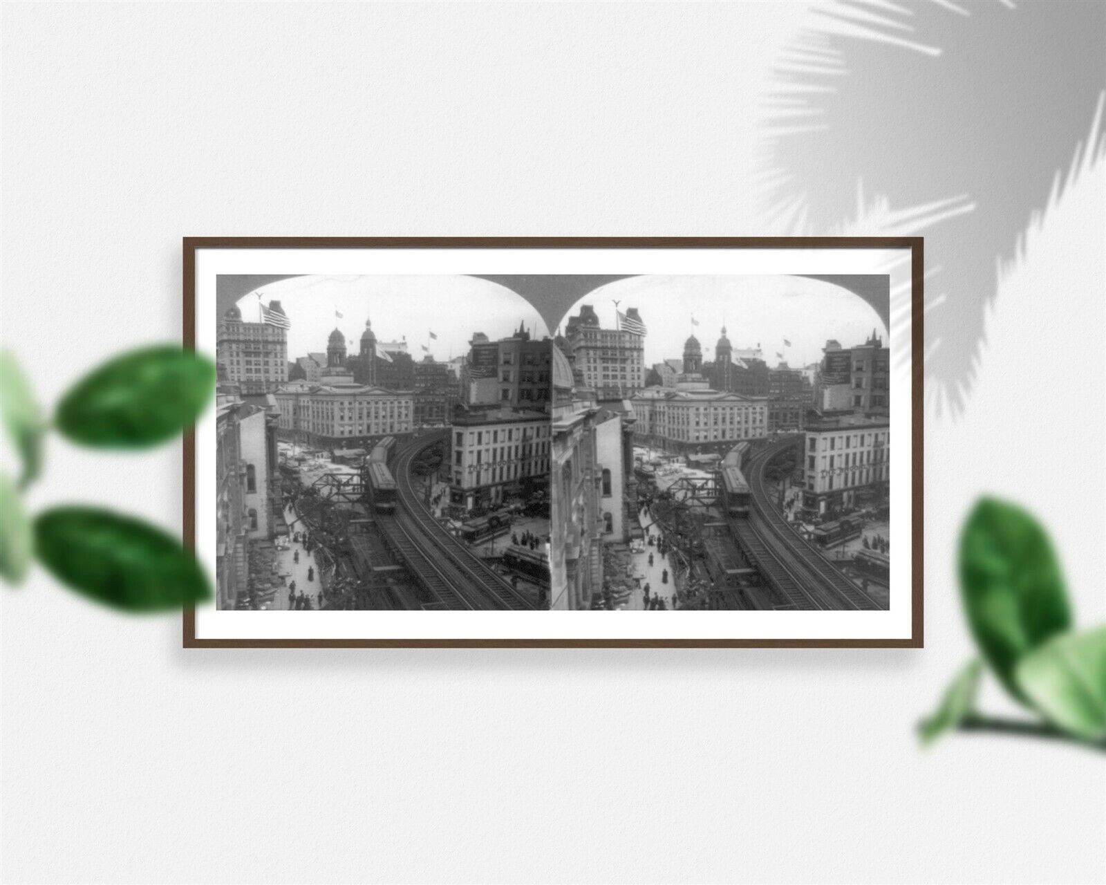 Photo: Reproduction,City Hall,Brooklyn,New York,NY,Elevated Railroad,RR,Subway S