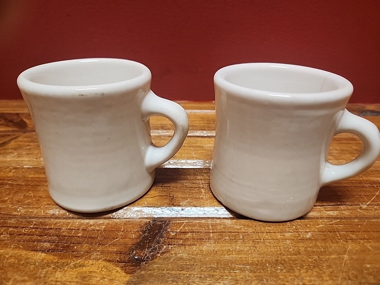 2 Vintage VICTOR Coffee Mugs Mid-Century Heavy Diner Cups