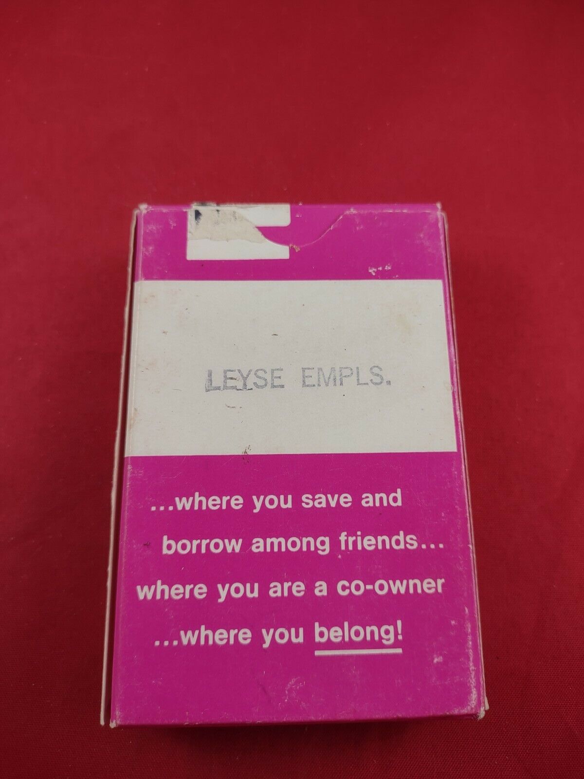 Vtg Leyse Employees Credit Union Playing Cards Unused Complete Deck *89-B