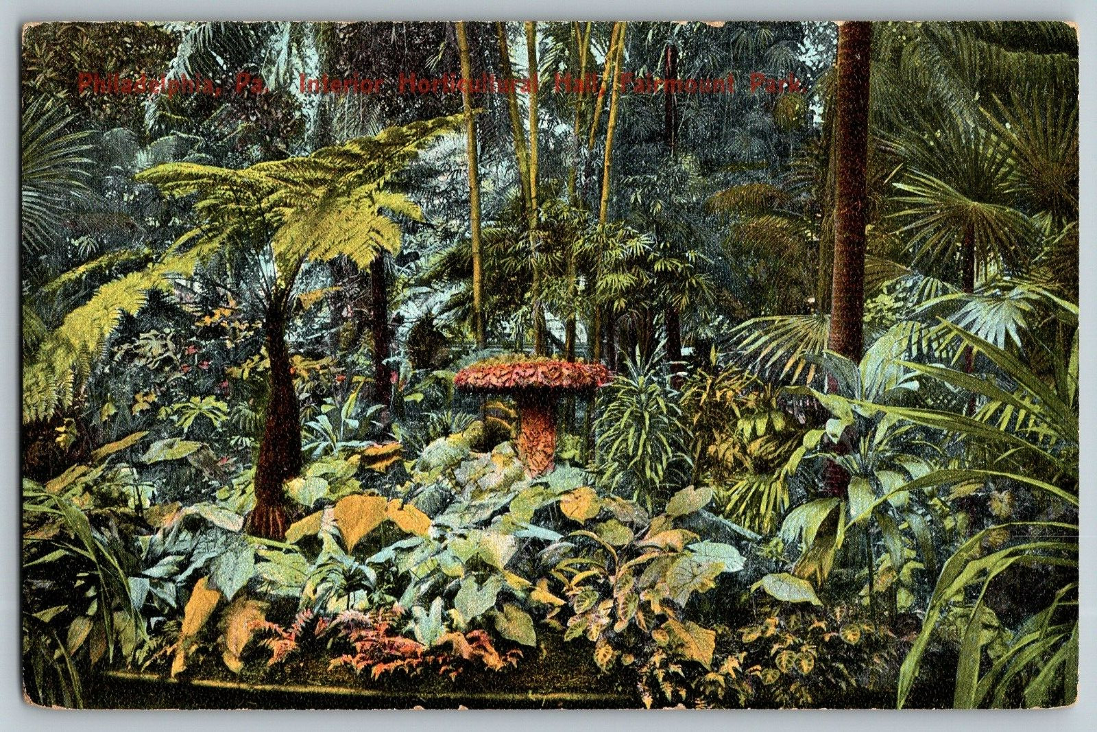 Philadelphia, Pennsylvania - Interior Horticultural Hall - Vintage Postcard