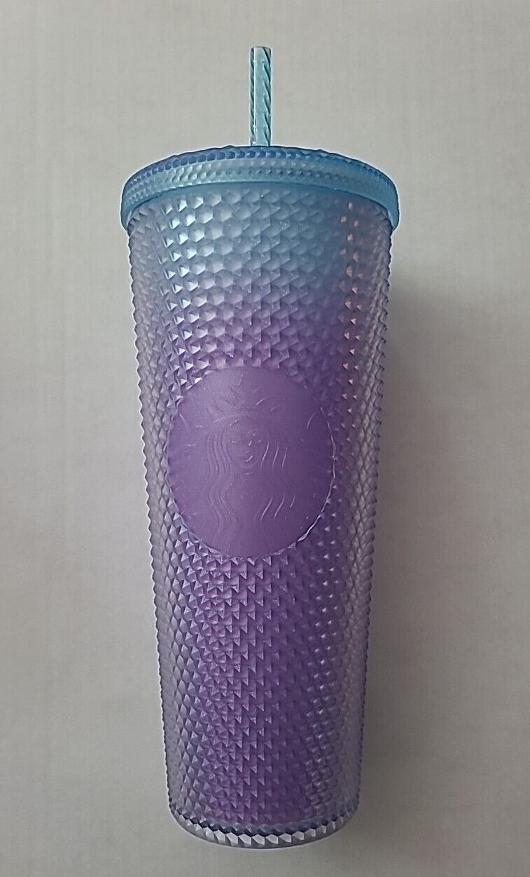 Starbucks 2024 Gradient Blue Purple Ombre Jelly Studded Cold Cups 24 oz
