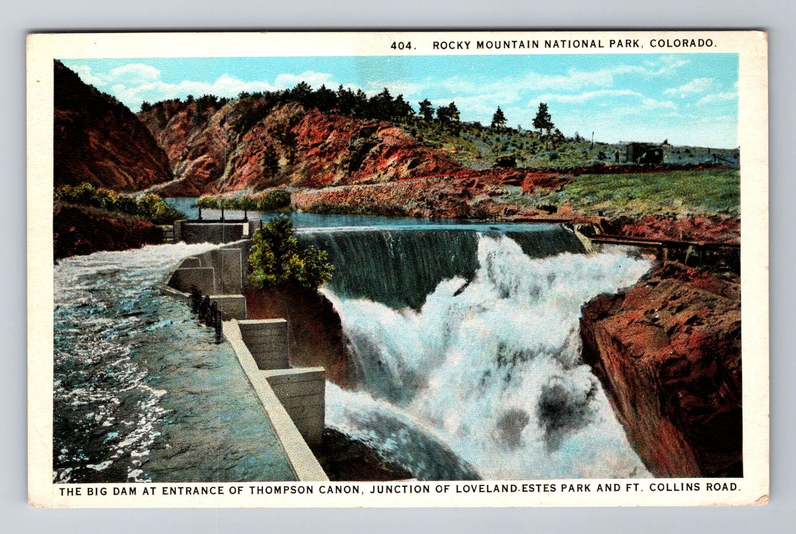 Thompson Canon CO-Colorado, Rocky Mountain National Park, Vintage Postcard