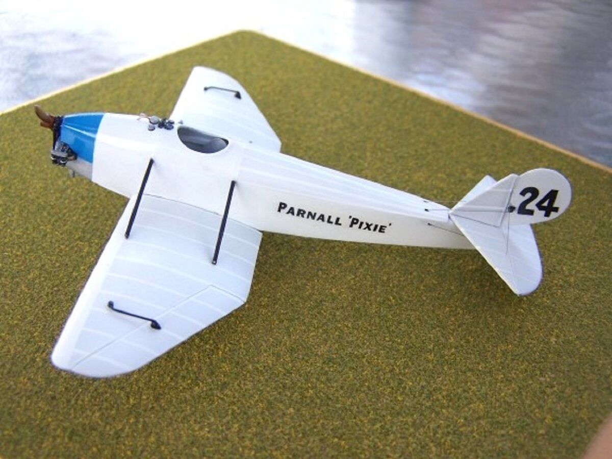 Pixie II Parnall British Light Airplane Desktop Kiln Wood Model 