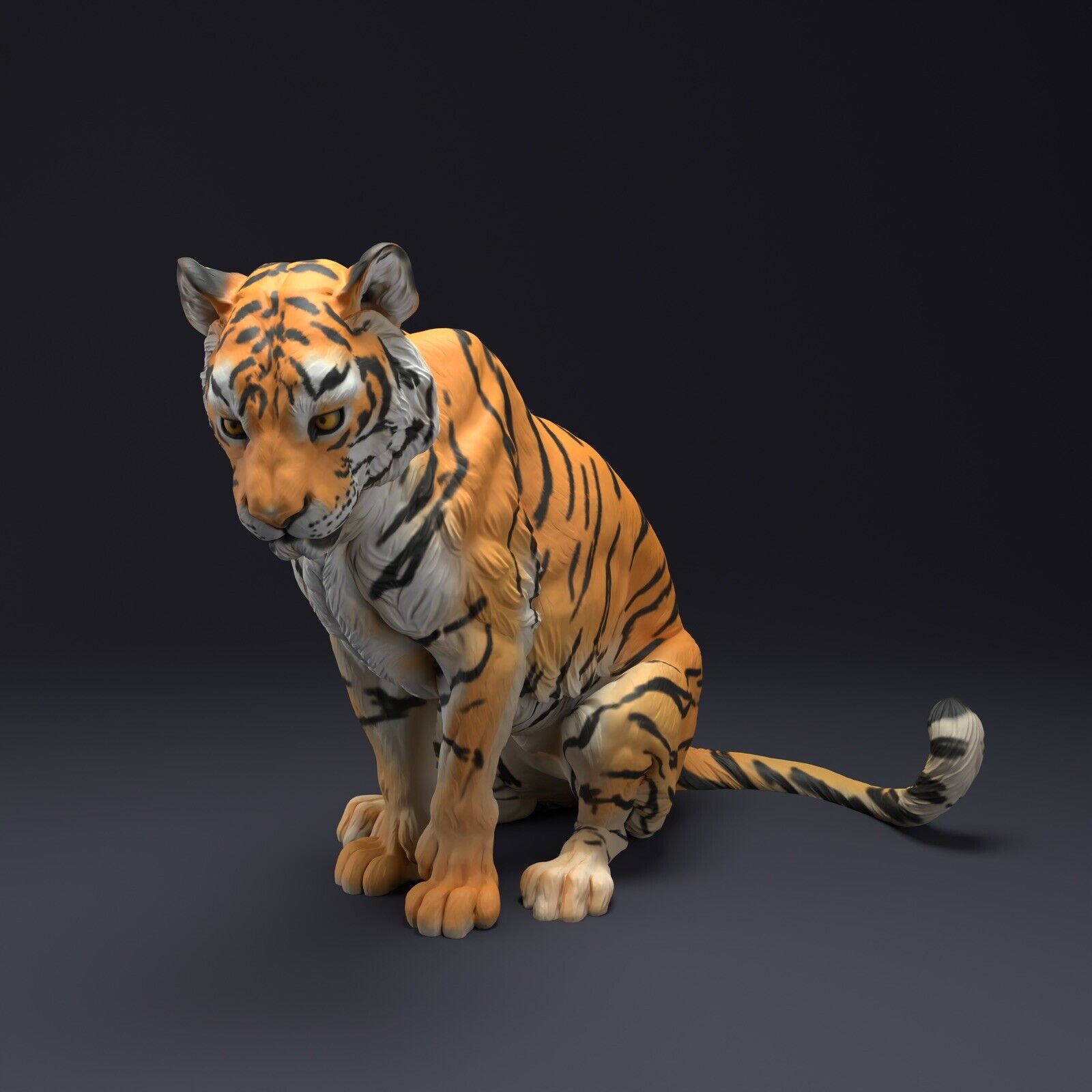 breyer traiditonal scale resin Sitting tiger - White Resin Ready To Paint