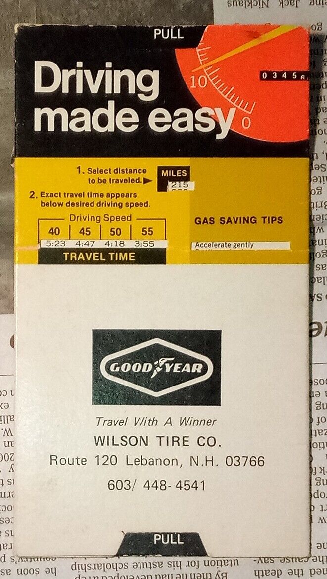 Good Year Driving Made Easy Wilson Tire Lebanon NH Miles Per Gallon Finder