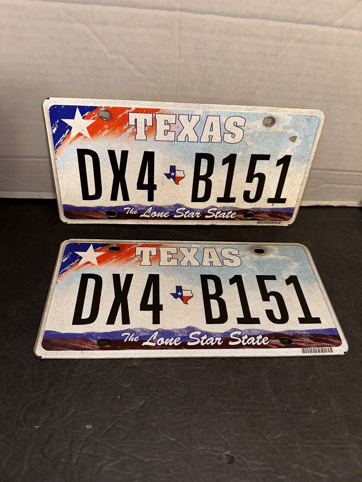 Expired 2014 License Plate Pair Set DX4 B151 Garage Wall Art Man Cave Bar Deco